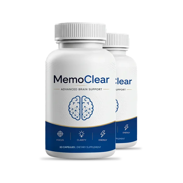 Two bottles of MemoClear Advanced Brain Support, 30 capsules each